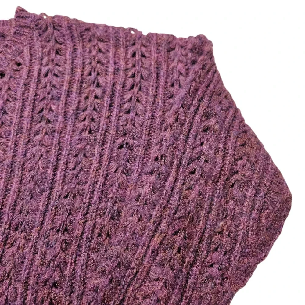 Best Mountain Purple Knit‎ Open Stitch Pullover Sweater Women's Size U